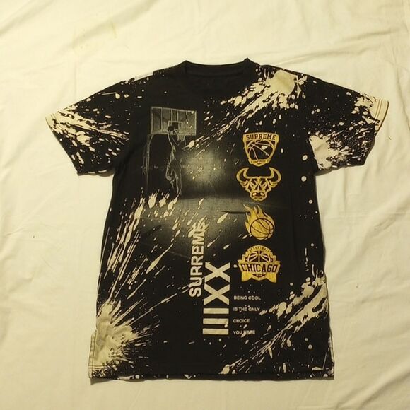 Rare Michael Jordan 23 Splatter Design T-shirt Men's M - Picture 1 of 7